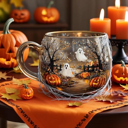 Haunted Path Halloween Tasse, Bemalt Halloween Kürbisse Keramikbecher, Süße Geisters Kaffeetasse, Gruselige Herbstkürbis Geisters Tasse, Gruselige Kaffeetasse FürHalloween Haunted Path Halloween Tasse, Bemalt Halloween Kürbisse Keramikbecher, Süße Geisters Kaffeetasse, Gruselige Herbstkürbis Geisters Tasse, Gruselige Kaffeetasse FürHalloween von Qidures