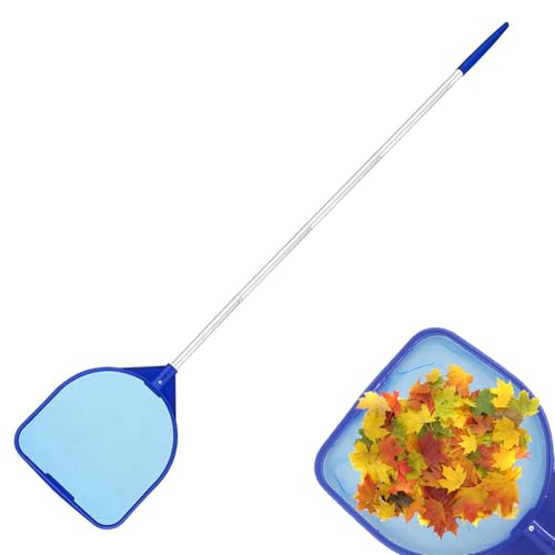 Kescher Pool,Pool Kescher Netz Whirlpools Feinmaschig Rake Netz Schwimmbad Blätter Reinigungsnetz Mesh Net Poolreinigung Mit 5 Abnehmbare Interface Aluminium Pole Für Leaves Blätter Pickup Entfernung von Qidures