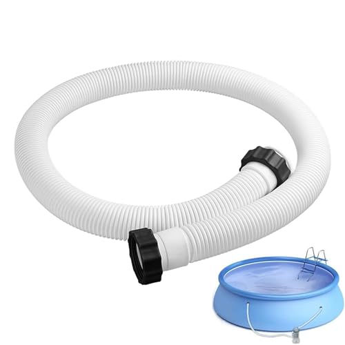 Pool Pumpe Ersatzschlauch, Poolschlauch 38mm/150cm, Filterpumpenschlauch, Einfach Zu Installierender Zubehör Poolschlauch Mit Mutter Für Poolpumpe & Poolsauger Pool Pumpe Ersatzschlauch, Poolschlauch 38mm/150cm, Filterpumpenschlauch, Einfach Zu Installierender Zubehör Poolschlauch Mit Mutter Für Poolpumpe & Poolsauger von Qidures