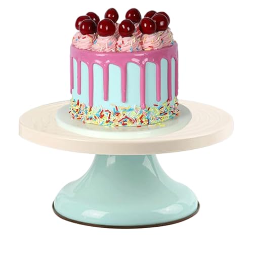 Qidures Tortenplatte Drehbar 26.5cm, Tortenständer Kuchen Drehteller Drehbare Tortenplatte Mit Fuß Torten Drehteller Tortenzubehör Cake Stand Tortendrehteller Qidures Tortenplatte Drehbar 26.5cm, Tortenständer Kuchen Drehteller Drehbare Tortenplatte Mit Fuß Torten Drehteller Tortenzubehör Cake Stand Tortendrehteller von Qidures