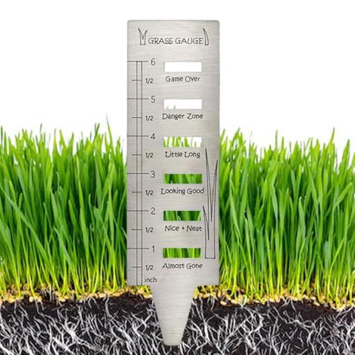 Rasengrasmessgerät, Grasmessgeräte, Edelstahl Grasmessgerät Für Gartenarbeit, Rasen Werkzeug, Edelstahl Lineal Für Landschaftsbau Pflanzenwachstum von Qidures