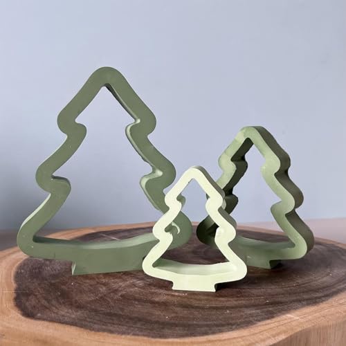 Silikonformen Gießformen Weihnachten, 3 Stück Silikonform Weihnachtsbaum Silikonform Tannenbaum Gips Gießformen Silikon Weihnachten Baum GießformenSilikon Für Weihnachtsbaum Gips Zum Gießen von Qidures