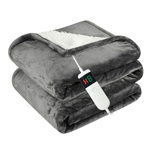 Qieryun Heizdecke Mit Abschaltautomatik, 130x180CM, 10 Heizstufen 8 Stunden Auto-Off-Timer Überhitzungsschutz, Wärme Decke Flanell Maschinenwaschbar, Beheizbare Decke Für Zuhause & Büro Qieryun Heizdecke Mit Abschaltautomatik, 130x180CM, 10 Heizstufen 8 Stunden Auto-Off-Timer Überhitzungsschutz, Wärme Decke Flanell Maschinenwaschbar, Beheizbare Decke Für Zuhause & Büro von Qieryun