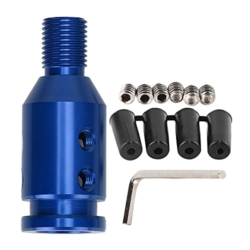 Qiilu Auto-Schaltknauf-Adapter, Universal-Auto-Schaltknauf-Adapter für Schalthebel ohne Gewinde 12x1,25(Blau) von Qiilu