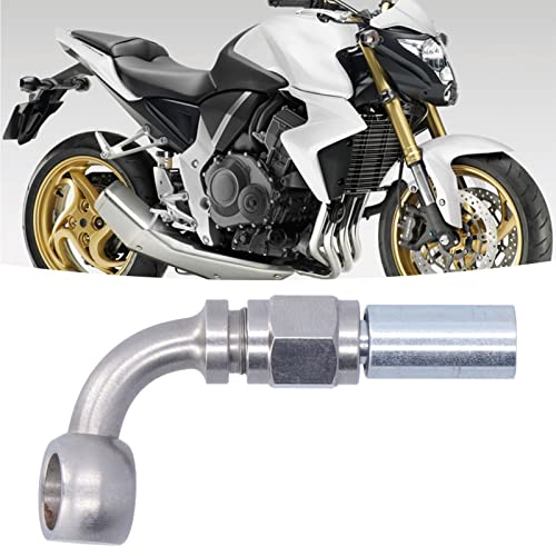 Bremsleitung Banjo Fitting, Qiilu Bremsleitung Banjo, 4 Stück 75° Motorrad Bremsöl Schlauchleitung Banjo Fitting Edelstahl M10 Ersatz für Ducati von Qiilu