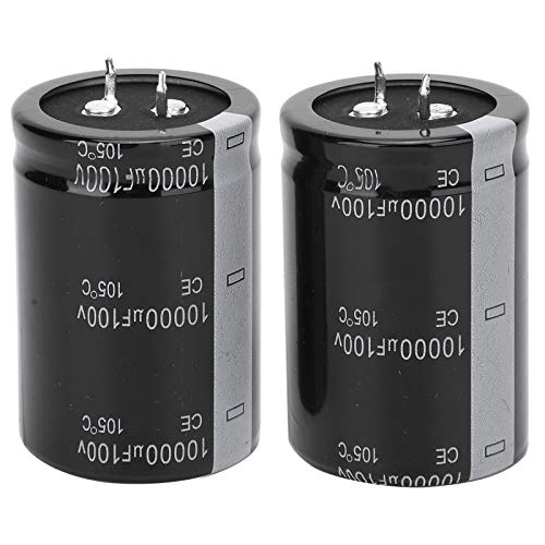 Elektrolytkondensatoren, 2 Stück 10000uF 100V Elektrolytkondensator 105℃ 35X50mm Elektronische Hochfrequenzkomponenten von Qiilu