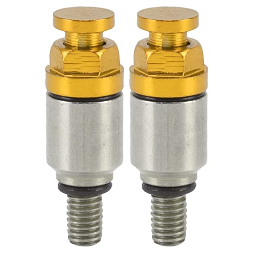 Gabel-Entlüftungsventil, 2 Stück M5 X 0,8 Aluminiumlegierung, Gabel-Entlüftungsventil, Ersatz für CRF150R, CR125R, CR250R, CRF250R(Gelb) von Qiilu