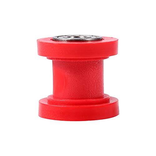 Madezz Motorrad Antriebskettenrolle, 10mm Kettenrollenschlitten Spanner Radführung Pit Dirt Mini Bike Moto ATV(rot) kettenspanner Kinder Quad von Qiilu