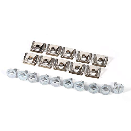 Qiilu 10x Unter Motorabdeckung Schraube Untertray Metall Clips von Qiilu