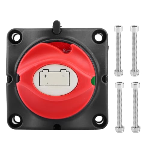 Batterie Trennschalter 12V, Batterietrennschalter 12V 600A Marine Batterie-Trennschalter, Batterie-Trennschalter Haupttrennschalter Zwei-Stufen-Schalter für Wohnmobil-Yacht von Qiilu