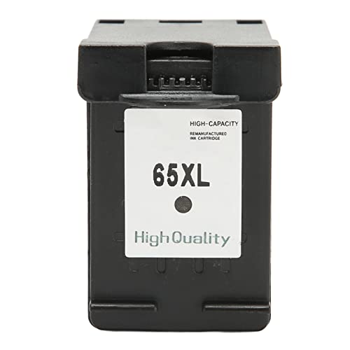 Qiilu 65XL Tintenpatronen Ersatz für Hocheffiziente Tintenstrahldruckertinte für 5055 5052 5010 für DeskJet 3755 2600 3752 2652 2655 2622 AMP 100 High Inkjet Prin (H 65XLBK Schwarz) von Qiilu