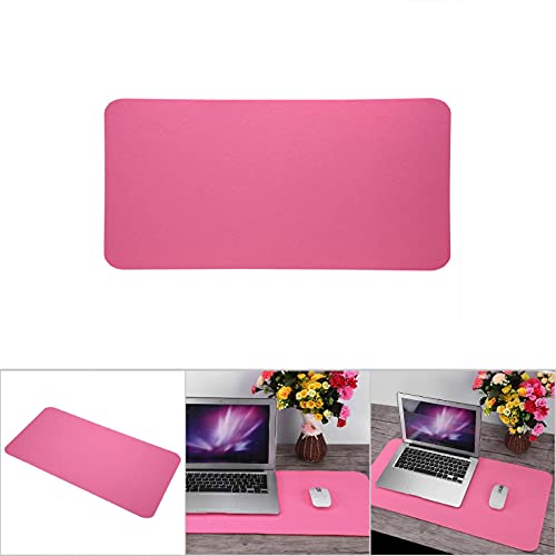 Qiilu 68 X 33 cm Polyester-Mausunterlage für Schreibtisch, Laptop, Antistatisch, Computer-PC-Pads, Hellgrau, Desktop-Matte, Grau (Rosa) von Qiilu