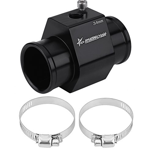 Gemeinsames Rohr, Qiilu Wassertemperatur Auto, Auto Wassertemperatur Kühlerschlauch Wassertemperaturanzeige Sensor Adapter(34mm) von Qiilu