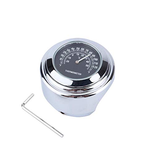 Motorrad uhr, Qiilu Aluminiumlegierung 7/8 "- 1" Lenker Thermometer für Harley Motorrad von Qiilu