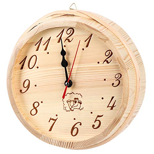 Qiilu Uhr Sauna-Wanduhren für Heimdekoration, 24 X 24 X 9 cm, Einfache Sauna-Timer-Uhr, Zubehör, Wanduhr, Heimdekoration von Qiilu