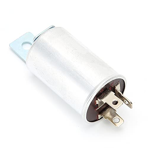 Blinkrelais 12v 3 Polig, Qiilu Relaiseinheit, 12V Auto Blinker Relaiseinheit Fit für Fiat/Jaguar/Lotus 502096 von Qiilu