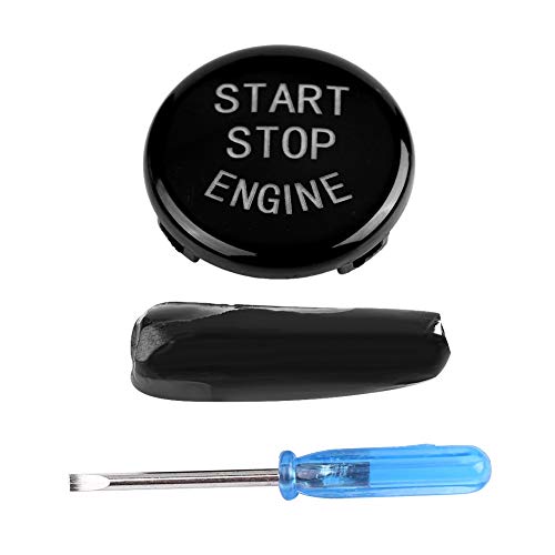 Start Stopp Zündschlossabdeckung Auto Motor EIN Schlüssel Start Stopp Startknopf Zündschalter Schalter Abdeckung für E-Scheibe unten (Schwarz (E-Chassis)) von Qiilu