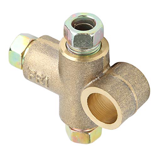Qiilu T förmiges Bremsen 3 Wege T Stück Bremsen T Stück mit 3 Außenmuttern Short Union M10 3/16 Zoll Rohr 10 mm von Qiilu