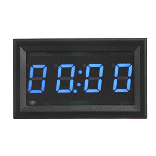 digitale Autouhr, Qiilu Elektronische Auto Uhr, YB27T LED Elektronische Digitale Leuchtende Auto Uhr Uhr Zubehör Dekoration(Blau) von Qiilu