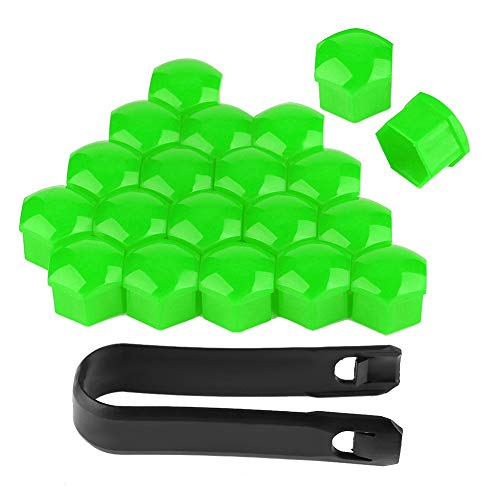 schrauben für felgen neon grün auto- 20pcs 19mm Auto Radmutter Kappen, Auto Hub Screw Cover Bolt Felgen Außenschutz(Grün) radmutterkappen 19mm grün von Qiilu