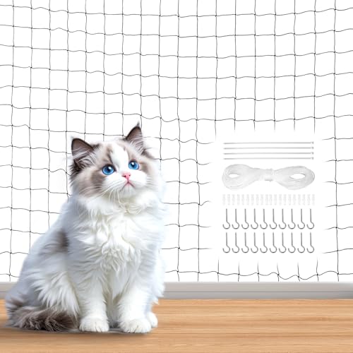 Qiimenguer Katzennetz für Balkon Ohne Bohren- 3x6m Katzenschutznetz Mit Befestigungsseil und Zubehör, Wetterfest und UV-beständig, für Fenster, Dachfenster, Balkone. Qiimenguer Katzennetz für Balkon Ohne Bohren- 3x6m Katzenschutznetz Mit Befestigungsseil und Zubehör, Wetterfest und UV-beständig, für Fenster, Dachfenster, Balkone. von Qiimenguer