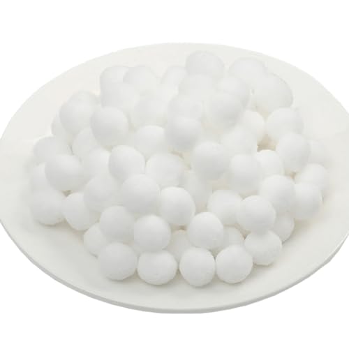 100 Stück Pompons zum Basteln, Weiß Pompoms, 15 mm Flauschige Pompom Bälle für DIY Kreative Handwerk Dekoration (Weiß-2.5 cm) 100 Stück Pompons zum Basteln, Weiß Pompoms, 15 mm Flauschige Pompom Bälle für DIY Kreative Handwerk Dekoration (Weiß-2.5 cm) von Qikaara