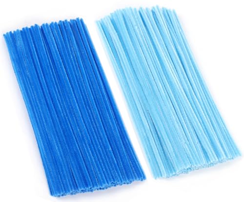 200 Stück Pfeifenreiniger Set, 2 Stile Blau Pfeifenreiniger Chenilledraht 6mm*30cm, Pfeifenputzerdraht für DIY Craft Projekte Chenilledraht Biegeplüsch zum Basteln & Dekorieren Pipe cleaners Blue 200 Stück Pfeifenreiniger Set, 2 Stile Blau Pfeifenreiniger Chenilledraht 6mm*30cm, Pfeifenputzerdraht für DIY Craft Projekte Chenilledraht Biegeplüsch zum Basteln & Dekorieren Pipe cleaners Blue von Qikaara