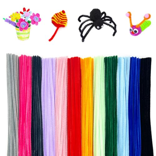 200 Stück Pfeifenreiniger Set, Bunt Pfeifenreiniger Chenilledraht 6mm*30 cm, Pfeifenputzerdraht für DIY Craft Projekte Chenilledraht Biegeplüsch zum Basteln und Dekorieren Pipe cleaners 12 Farben 200 Stück Pfeifenreiniger Set, Bunt Pfeifenreiniger Chenilledraht 6mm*30 cm, Pfeifenputzerdraht für DIY Craft Projekte Chenilledraht Biegeplüsch zum Basteln und Dekorieren Pipe cleaners 12 Farben von Qikaara