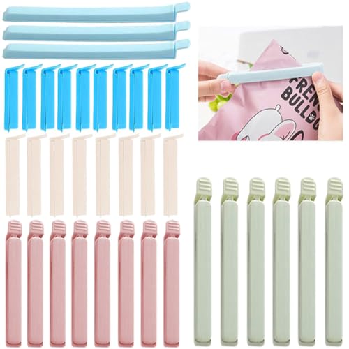35 Stück Verschlussclips 20/15.5/12/8/6cmTütenclips 5 Farben Lebensmittel/Gefrier beutel Clips Für Tüten, Kunststoff Verschlussklammern Dichtungsclips für Süßigkeiten,Nüsse,Snacks,Sealing Bag clips von Qikaara