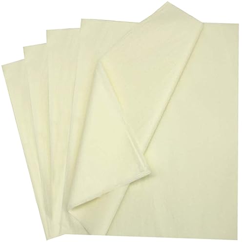 40 Blatt Geschenkpapier Seidenpapier,Beige 50x75 cm Verpackungspapier Glanzpapier Bastelpapier für Füller Blumen Kunsthandwerk Geburtstag Hochzeits Dekoration und Geschenkverpackungen Tissue Paper von Qikaara