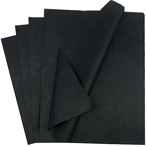 40 Blatt Geschenkpapier Seidenpapier,Schwarz 50x75 cm Verpackungspapier Glanzpapier Bastelpapier für Füller Blumen Kunsthandwerk Geburtstag Hochzeits Dekoration und Geschenkverpackungen Tissue Paper von Qikaara