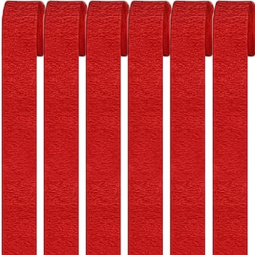 6 Rollen Rot Krepppapier,Regenbogen kreppbänder Hintergrund Luftschlangen Papier Rainbow Crepe Paper Bastelkrepp für Party Dekoration und Handarbeiten Papierkunst von Qikaara
