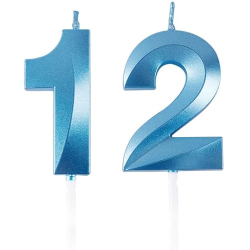 Geburtstagskerzen Zahlen 12/21, Blaue Geburtstag Kerzen, Zahlenförmige Kerze, 3D Tortendeko, kuchen Dekoration für Geburtstag Party, Hochzeiten, Firmenfeiern, Jubiläen, Birthday Candle Number 12/21 Geburtstagskerzen Zahlen 12/21, Blaue Geburtstag Kerzen, Zahlenförmige Kerze, 3D Tortendeko, kuchen Dekoration für Geburtstag Party, Hochzeiten, Firmenfeiern, Jubiläen, Birthday Candle Number 12/21 von Qikaara