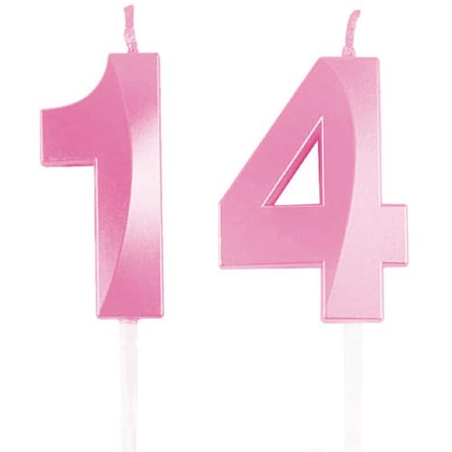 Geburtstagskerzen Zahlen 14/41, Rosa Geburtstag Kerzen, Zahlenförmige Kerze, 3D Tortendeko, kuchen Dekoration für Geburtstag Party, Hochzeiten, Firmenfeiern, Jubiläen, Birthday Candle Number 14/41 Geburtstagskerzen Zahlen 14/41, Rosa Geburtstag Kerzen, Zahlenförmige Kerze, 3D Tortendeko, kuchen Dekoration für Geburtstag Party, Hochzeiten, Firmenfeiern, Jubiläen, Birthday Candle Number 14/41 von Qikaara