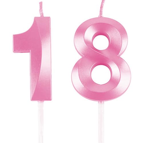 Geburtstagskerzen Zahlen 18/81, Rosa Geburtstag Kerzen, Zahlenförmige Kerze, 3D Tortendeko, kuchen Dekoration für Geburtstag Party, Hochzeiten, Firmenfeiern, Jubiläen, Birthday Candle Number 18/81 Geburtstagskerzen Zahlen 18/81, Rosa Geburtstag Kerzen, Zahlenförmige Kerze, 3D Tortendeko, kuchen Dekoration für Geburtstag Party, Hochzeiten, Firmenfeiern, Jubiläen, Birthday Candle Number 18/81 von Qikaara
