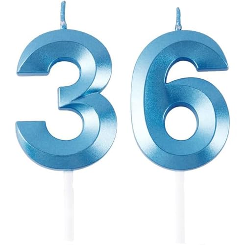 Geburtstagskerzen Zahlen 36/63, Blaue Geburtstag Kerzen, Zahlenförmige Kerze, 3D Tortendeko, kuchen Dekoration für Geburtstag Party, Hochzeiten, Firmenfeiern, Jubiläen, Birthday Candle Number 36/63 Geburtstagskerzen Zahlen 36/63, Blaue Geburtstag Kerzen, Zahlenförmige Kerze, 3D Tortendeko, kuchen Dekoration für Geburtstag Party, Hochzeiten, Firmenfeiern, Jubiläen, Birthday Candle Number 36/63 von Qikaara