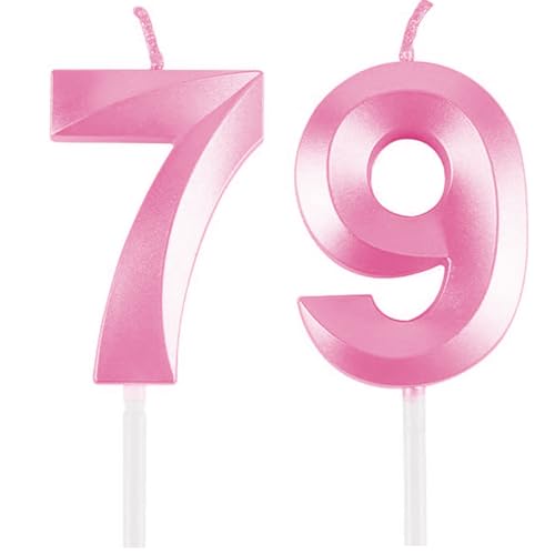 Geburtstagskerzen Zahlen 79/97, Rosa Geburtstag Kerzen, Zahlenförmige Kerze, 3D Tortendeko, kuchen Dekoration für Geburtstag Party, Hochzeiten, Firmenfeiern, Jubiläen, Birthday Candle Number 79/97 Geburtstagskerzen Zahlen 79/97, Rosa Geburtstag Kerzen, Zahlenförmige Kerze, 3D Tortendeko, kuchen Dekoration für Geburtstag Party, Hochzeiten, Firmenfeiern, Jubiläen, Birthday Candle Number 79/97 von Qikaara