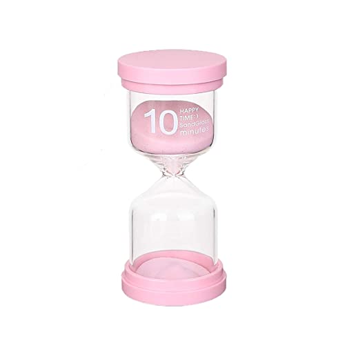 Sanduhr 10 Minuten Rosa Sanduhren für Kinder, Glas Timer, Kinderuhr, dekorative Sanduhr, Timer können in Küchen, Klassenzimmern, Zuhause, Büros und auch als dekorative Timeruhr Zeitmanagement Pink von Qikaara