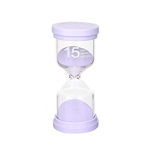 Sanduhr 15 Minuten Lila Sanduhren für Kinder, Glas Timer, Kinderuhr, dekorative Sanduhr, Timer können in Küchen, Klassenzimmern, Zuhause, Büros und auch als dekorative Timeruhr Zeitmanagement von Qikaara