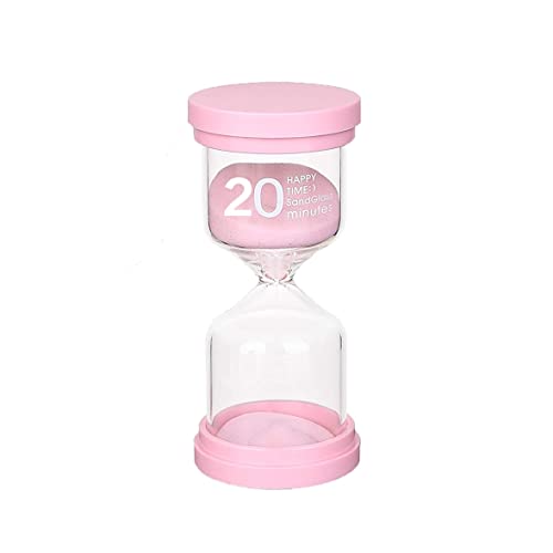 Sanduhr 20 Minuten Rosa Sanduhren für Kinder, Glas Timer, Kinderuhr, dekorative Sanduhr, Timer können in Küchen, Klassenzimmern, Zuhause, Büros und auch als dekorative Timeruhr Zeitmanagement Pink von Qikaara