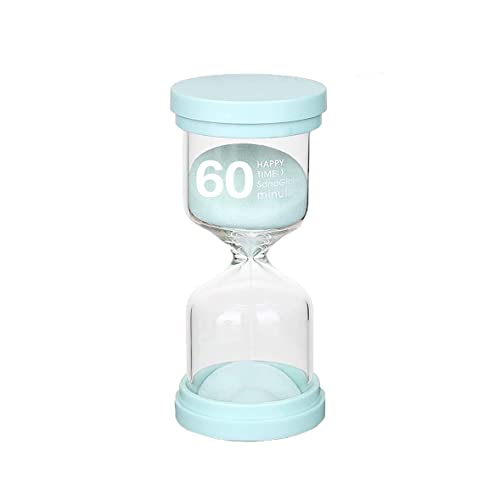 Sanduhr 60 Minuten Grün für Kinder - Glas Timer, Kinderuhr, Dekorative Uhr, Zeitmesser für Küchen, Klassenzimmer, Zuhause, Büros - Eine Stunde Lange Zeit von Qikaara