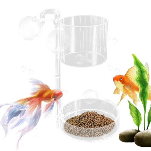 Aquarium Futterschale Schwimmend Und Sinkend - Futternapf Für Aquarium | Futterbehälter Für Kleinere Räume Zuhause Arbeitsplatz Wohnzimmer Hobbyisten von Qikam