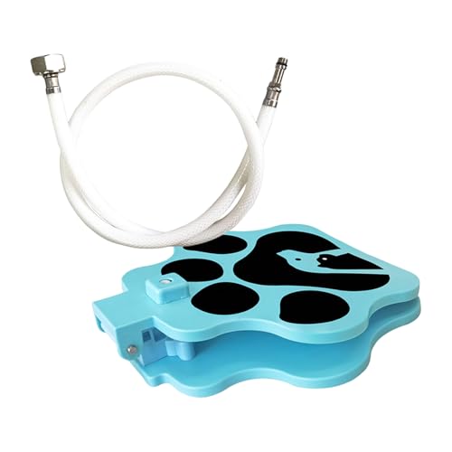 Außerhalb HundetrinkTretbar | Fußbetätigter Automatischer für Hunde - Wasserversorgung mit Schlauch für Reise Camping Hinterhof Spiel Tierarztpraxis Transportbox von Qikam