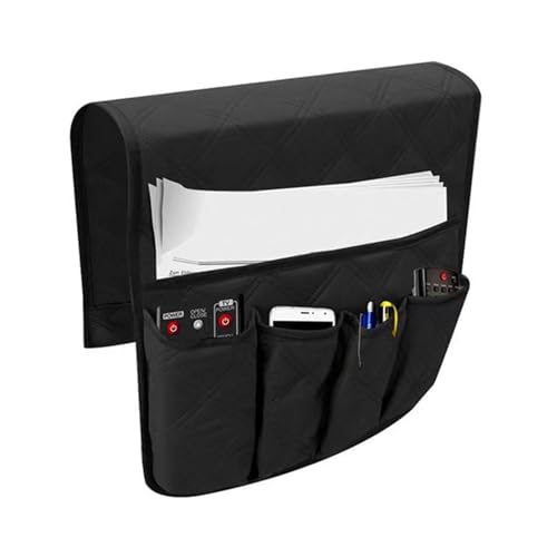 Betttaschen, Großer Kapazität Bettaufhänger Organizer Für Bett,Multifunktionale Bett Tasche Hochbett Hängetasche,Sofa Armlehnen Aufbewahrungstasche Für Buch, Magazin, Spielzeug, Handy,Mit 5 Taschen von Qikam