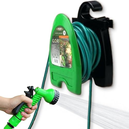 Gartenschlauch Wandhalter - Robuster Schlauchaufhänger für die Wand,Halterungsständer Rohrregal 10m Für Außenbereich Garage Verlängerungskabel Bewässerung Garten Pool Gartenschlauch Wandhalter - Robuster Schlauchaufhänger für die Wand,Halterungsständer Rohrregal 10m Für Außenbereich Garage Verlängerungskabel Bewässerung Garten Pool von Qikam