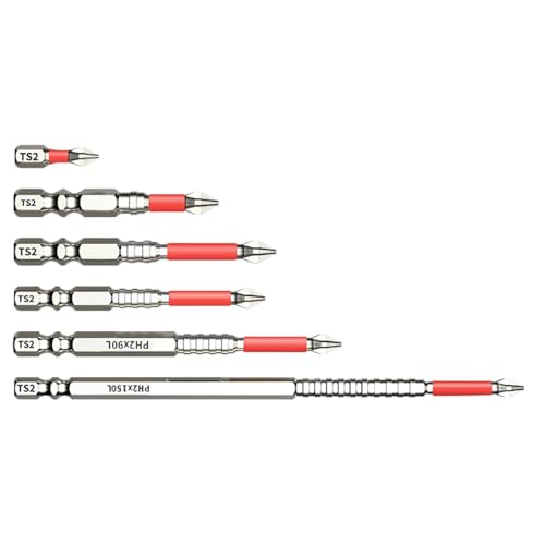 Magnetische Bohrbits,Schraubenzieher Bits 6er Set | Multifunktionales Antirutsch Elektrobohrer Zubehör für Holzarbeiten Automobil Klempnerei und Metallbearbeitung Magnetische Bohrbits,Schraubenzieher Bits 6er Set | Multifunktionales Antirutsch Elektrobohrer Zubehör für Holzarbeiten Automobil Klempnerei und Metallbearbeitung von Qikam