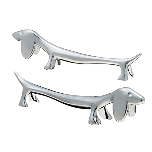 Qikam 12 STÜCKE Besteckhalter Für Tisch, Klei ner Hund Form Besteckhalter Für Messer Gabel Löffel, Messerbänkchen Edelstahl Gabel Stand Löffel Geschirr Rack Halter Utensil Besteck nd von Qikam