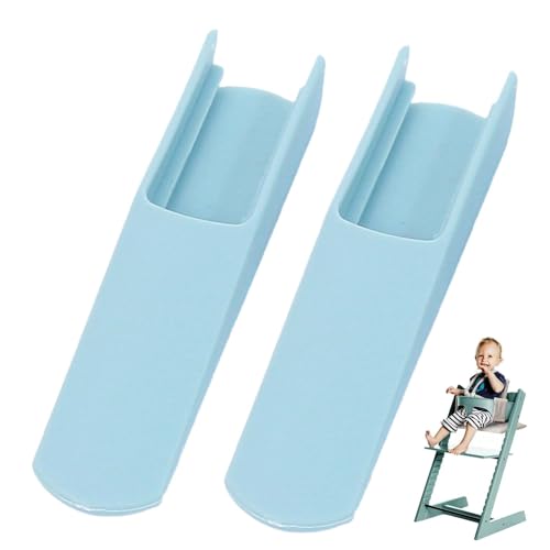 Qikam 2 Stück Erweitertes Gleiter Set Kompatibel für Stokk e-Tripp-Trapp Hochstuhl, Kinderhochstuhl Zubehör, Fußabdeckung Sicherheit, Stuhlfüße Abdeckungen, rutschfeste Stuhlbeineinlage von Qikam