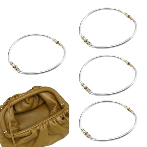 Qikam Geldbörsen Rahmen,Kussverschluss Rahmen | 4 Stück 23 cm Verschluss Aluminium Ersatzteile für Nähen Basteln Beutel Clutch Handwerk Reparatur Griff von Qikam