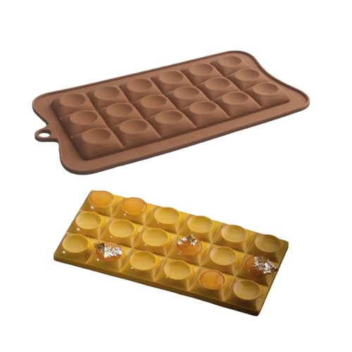 Schokoladenform Silikon Tief Schokoladenform Selber Machen Schokoladentafel Form Extra Tief Silikonform Schokolade Form für Schokolade Praline Süßigkeiten, Antihaft & Wiederverwendbare von Qikam